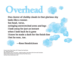 "Overhead" by Rose Hendrickson.