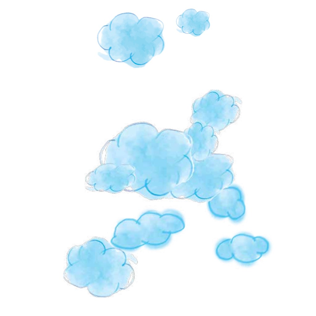 Art of light blue clouds.
