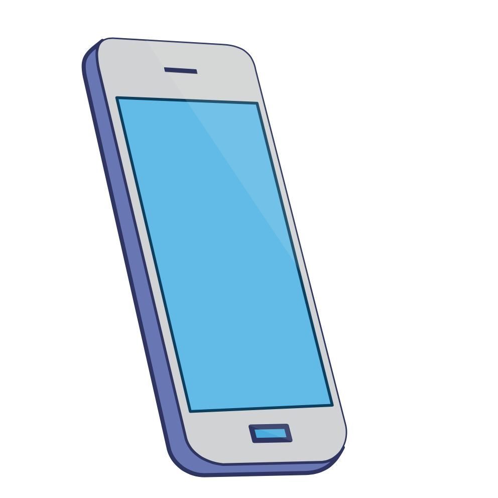 Clip art of a generic smart phone.